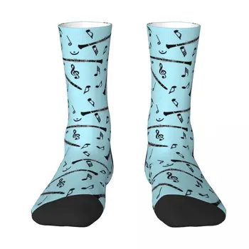 Черен кларинет Музикална нота модел чорапи Основни детски чорапи Мъжки чорапи Луксозна марка Дамски