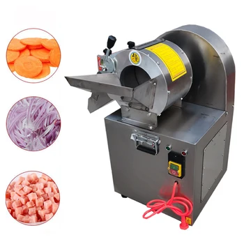 Търговска машина за нарязване на лук Електрическа машина за рязане на картофи от неръждаема стомана Машина за нарязване на кубчета Машина за рязане на зеленчуци
