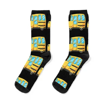 Kawaii жълт училищен автобус Чорапи смешни подаръци коледни подаръци колоездене чорапи футбол чорапи момиче чорапи мъжки