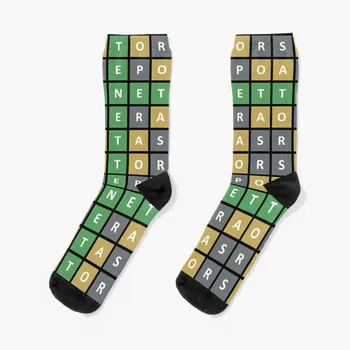 Мистериозна TENET магическа дума квадратен пъзел, оцветен в стила на играта Wordle Чорапи тенис забавен чорап Мъжки чорапи Дамски