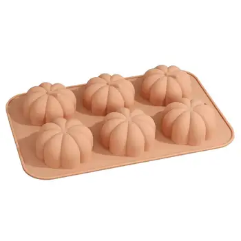 Тиква силиконов молд за сапун 6 кухина есенни силиконови форми за печене реколта тема шоколад фондан мухъл форми