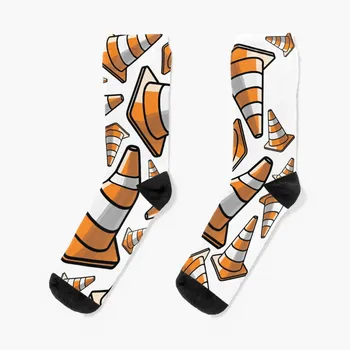Трафик конус - оранжеви и бели чорапи Crossfit Sports детски спортни чорапи Луксозни дамски чорапи Мъжки