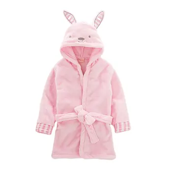 Розов супер мек руно халат за новородени момчета и момичета бебе топло и плътно широко приложение