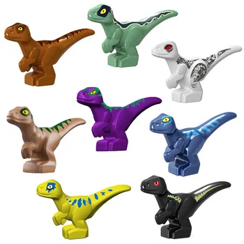 Dinosaur World Chase Тиранозавър Рекс Спинозавър СтегозавърЦветни бебешки строителни блокове Аксесоари Играчки за детски подарък