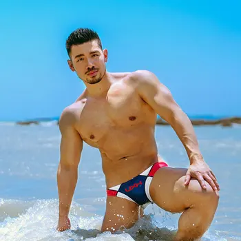 WF5 нов летен плаж секси ниска талия мъже бански костюми тесни мъже бикини бански костюми мъжки бански мъжки плажни шорти