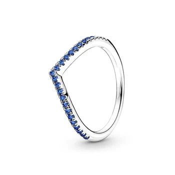 Сребърни цветове Пенливи Pavé пръстен за жени CZ кубичен циркон звезда луна цвете сватбени бижута пръстени подаръци