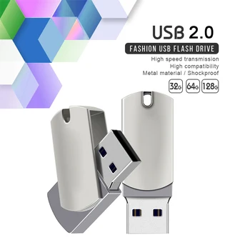 Метален ключодържател USB флаш устройство мини pendrive 32gb високоскоростна писалка диск памет USB 2.0 64gb U диск Подаръци
