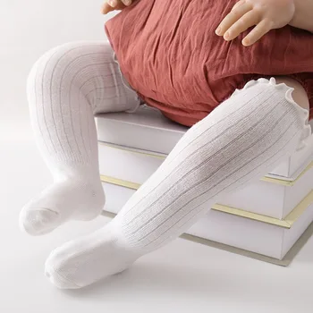 Детски чорапи за 0-5 години момичета есен зима памук печат детски момичета чорапи мека красота малко дете принцеса дълго чорап