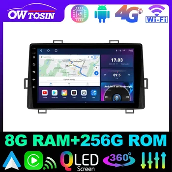 Owtosin Android 12 QLED 1280 * 720P 8G + 128G кола мултимедиен плейър за Toyota Noah Voxy 2007-2014 4G SIM WiFi GPS навигация радио