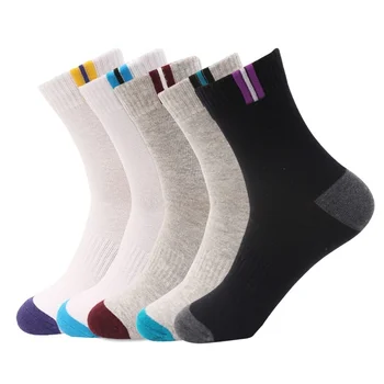 Мъжки чорапи памук голям размер 44 45 46 47 Бизнес дълги чорапи дишащ дезодорант голям размер мода високо качество овърсайз сокс