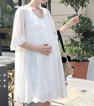 зелен Дрехи 2022 Мама Момиче Нов голям размер риза жени зареждане смешно бременна тениска майчинство бебе