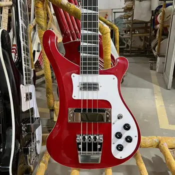 Rickenbacker 4003 бас електрическа китара прозрачен червен цвят хром хардуер високо качество Guitarra безплатна доставка