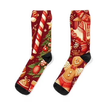 Празнична магия: Празнична Коледа Дизайн Чорапи смешно чорап Компресия чорапи карикатура чорапи туризъм Дамски чорапи Мъжки