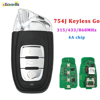 Smart Remote Key 3 Button Keyless Go 315MHz 433MHZ за Lamborghini Huracán Aven Full Smart 754J Key Fob HAA Blade