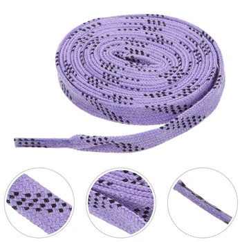 of Wide Skate Laces Dual Layer Braid Extra Reinforced Tips Waxed Tip Design Suit for Ice Hockey Skate Hockey Shoe Lace