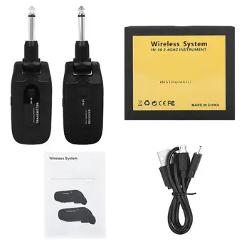 Китарен безжичен предавател приемник Система за взимане 2.4ghz Безжичен аудио транс-мисионен усилвател за изпълнение на открито