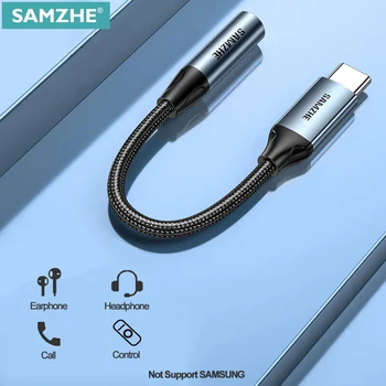 SAMZHE Тип c до 3.5mm жак за слушалки 3.5 AUX USB C кабел Аудио USB C адаптер за Huawei V30 P30 pro Xiaomi Mi 10 Oneplus 7T pro
