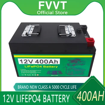 12V 100Ah 200Ah 300Ah 400Ah LiFePo4 батерия вградена BMS литиево-желязо фосфатни клетки пакет за голф количка слънчева лодка безмитен