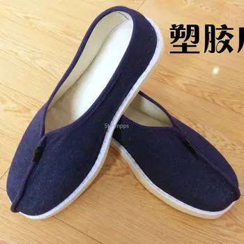 Китайски стил Платнени обувки на средна възраст и възрастни Обувки Монк обувки Мъжки и дамски обувки