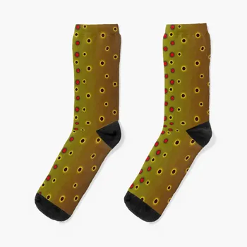 Кафява пъстърва кожа чорапи глезена чорапи основни фитнес чорапи луксозен чорап Мъжки чорапи Луксозни дамски