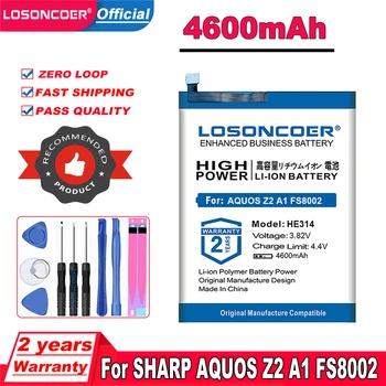 LOSONCOER 4600mAh HE314 батерия за SHARP AQUOS Z2 A1 FS8002 батерия за мобилен телефон + безплатни инструменти