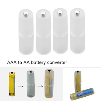 4pcs AAA към AA размер батерия конвертор адаптер батерии държач трайни случай превключвател батерия конвертор адаптер SP99