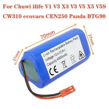 100%New.11.1 V 6800 mAh Li-Ion Batterij 12 V voor Chuwi ilife V1 V3 X3 V3 V5 X5 V5S CW310 ecovacs CEN250 Panda BTG90