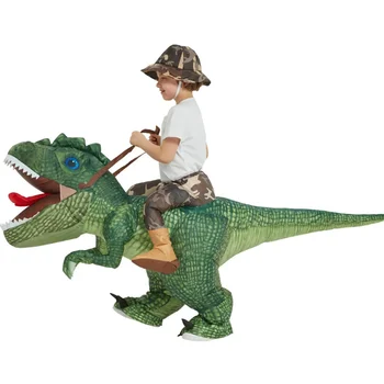 Надуваем динозавърски костюм езда T Rex Air Blow Up Смешно парти Хелоуин костюм за деца