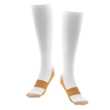 Унисекс компресия чорапи кръвообращението промоция отслабване компресия чорапи анти-умора удобни плътен цвят чорапи