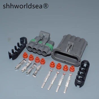 shhworldsea 2.8mm 12129600 12129565 280 Series 4 Pin Way Metri Pack Мъжки женски вентилатор Plug автоматичен конектор за Buick Regal