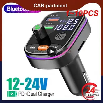 1 ~ 10PCS кола Bluetooth 5.0 FM трансмитер безжичен Handsfree аудио приемник кола MP3 плейър 2USB бързо зарядно кола електроника