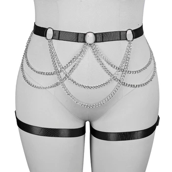 Harness For Busty Women Straps Секси плюс размер бельо жартиери ленти бедрото Suspender робството колан bdsm колан колан на талията готически стил