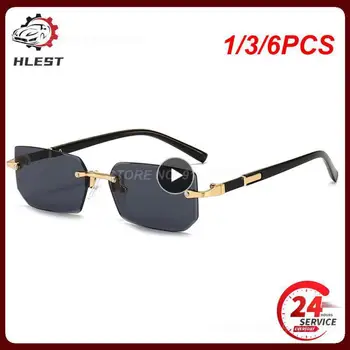 1/3/6PCS градиент без рамки рамка бонбони цвят UV400 нюанси слънчеви очила извънгабаритни квадратни слънчеви очила пътуване