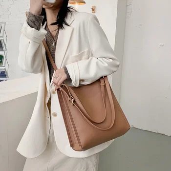 2023 Есен и зима жени нова мода голям капацитет ретро плътен цвят чанта рамо чанта crossbody чанта офис весело