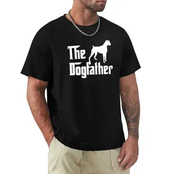 The Dogfather тениска Боксер Куче любовник подарък риза за мъже татко тениска пот риза обикновена тениска аниме Мъжко облекло