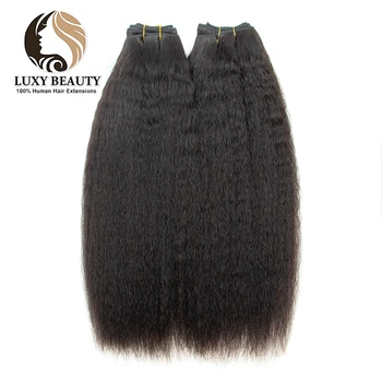 Човешка коса извратени прави снопове 10-26 инча Бразилски Remy разширения за коса Човешка коса 100% човешки коси за черни жени