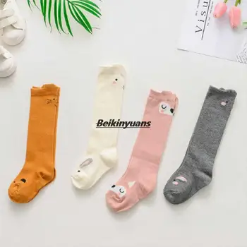 Детски чорапи Fox Pattern Детски подгряващи крака Бебешки памучни чорапи за момчета и момичета Унисекс чорапи Коляно Високо Legwarm