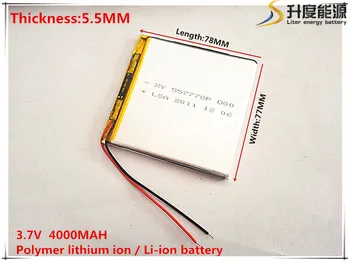 Размер 557778 3.7V 4000mah литиево-полимерна батерия със защитна платка за GPS таблетни компютри Дигитални продукти