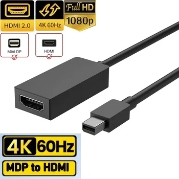 Активен мини дисплейПорт към HDMI 2.0 адаптер 4K 60Hz Thunderbolt 2 Mini DP MDP към HDMI кабелен адаптер за Macbook Mac Surface Pro