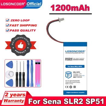 LOSONCOER 1200mAh за Sena SLR2 SP51 SHOEI GT-Air II,2019 Батерия за слушалки SHOEI Neotec II