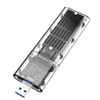 5Gbps Високоскоростен M2 SSD CASE SATA Шаси M.2 към USB 3.0 SSD адаптер за SATA M / B ключ SSD дискова кутия за 2230/2242/2260/2280MM