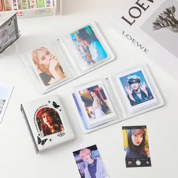 Cool Black White 40 Pockets Collect Anime Card Photo Album Polaroid Album Storage Book Photocard Holder