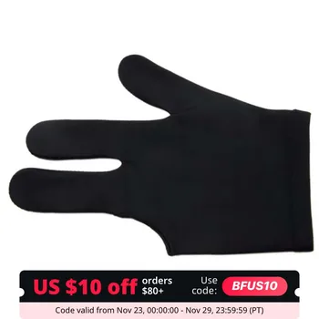 1 Комплект снукър билярд ръкавици лявата ръка отворена три пръста чист памук против хлъзгане износоустойчиви удобни билярдни ръкавици