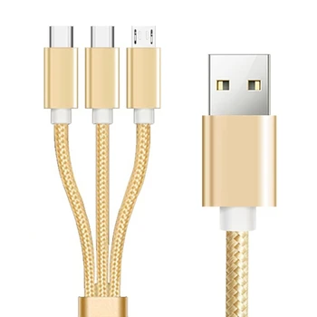 Multi кабел за зареждане Multi USB кабел USB кабел за зареждане найлон плетен тип C DXAC