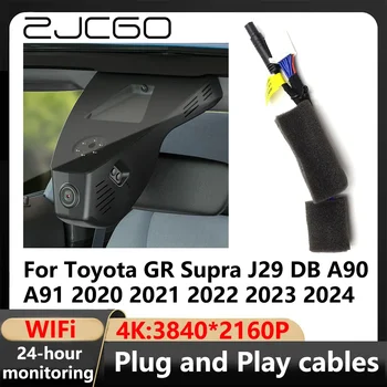 ZJCGO 4K Wifi 3840*2160 DVR Dash камера камера видеорекордер за Toyota GR Supra J29 DB A90 A91 2020 2021 2022 2023 2024
