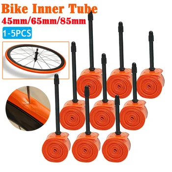 1-5pcs Ултралека вътрешна тръба за велосипеди 700 18 / 32C път MTB велосипед TPU гума 700C 45 / 65 / 85mm дължина френски клапан супер лека тръба
