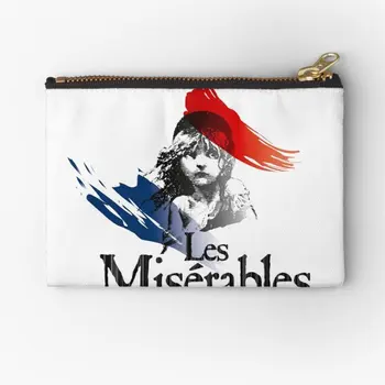 Les Miserables Logo Момиче цип торбички чанта ключ пари мъже съхранение портфейл чисти чорапи жени малки опаковки монета козметичен джоб
