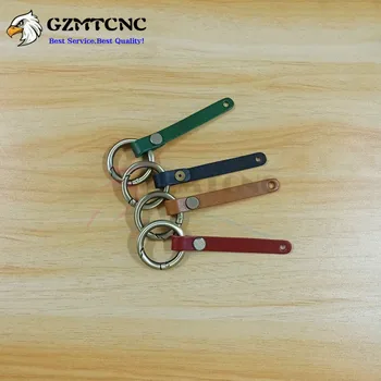 DIY ръчно изработени ремъци за мобилни телефони Метална кожа кола ключодържател пръстени ключодържател ремък за USB флаш памети лична карта ключодържател
