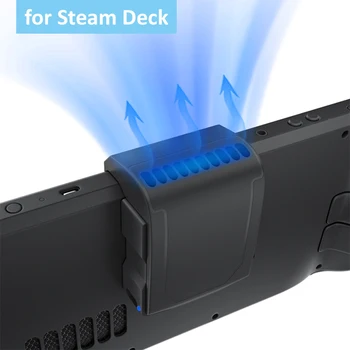 Защитете устройството за вентилатор на парната палуба Намалете температурата на парната палуба, Steam Deck Cooler Аксесоари за охлаждащи вентилатори могат да работят с калъф