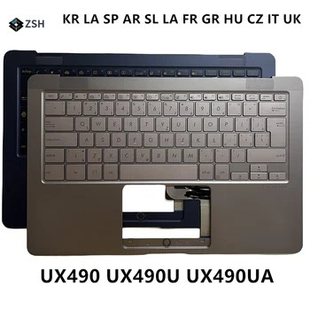 UK/LA/SP/GR/FR/CZ/SL/IT/HU/AR/KR клавиатура за Asus ZenBook 3 Deluxe UX490 UX490U UX490UA лаптоп с подсветка клавиатура C капак